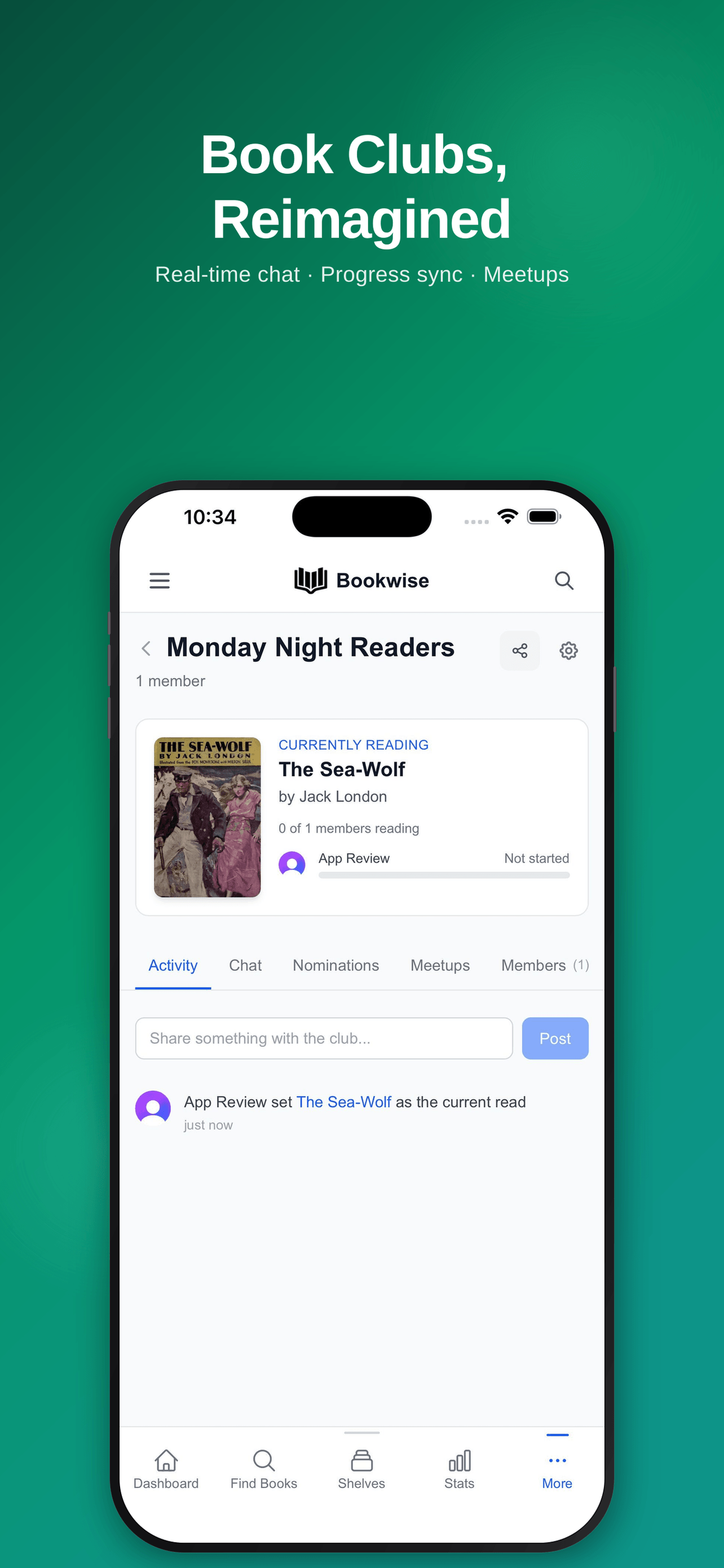 Bookwise Book clubs, official press screenshot